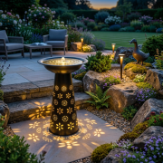 Greenkey Water Feature and Cast Iron Duck Figurine